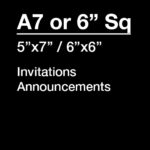 • A7 (Invitations, Announcements)