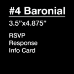 • 4 Baronial (rsvp, small card)